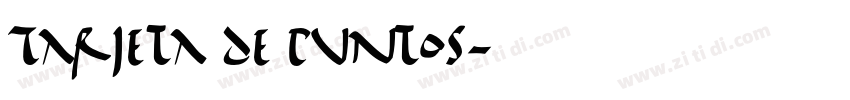 Tarjeta de Puntos字体转换